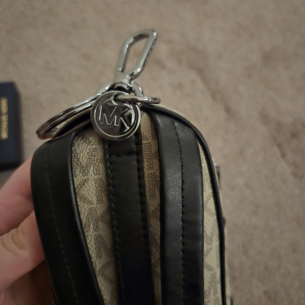 Michael Kors Monogram Mini Backpack In Beige And … - image 2